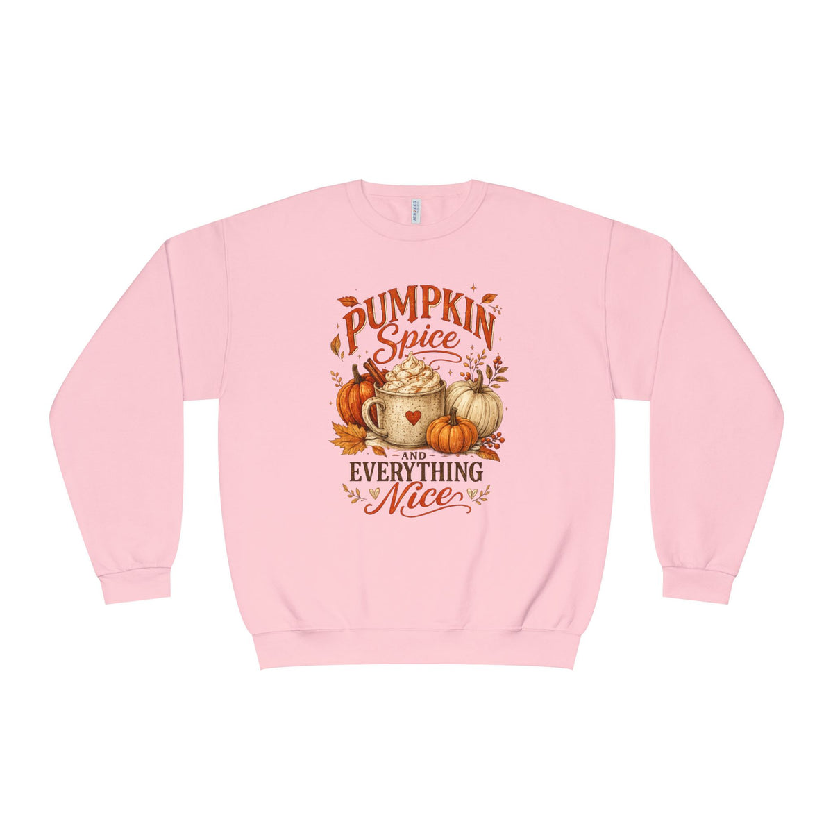Pumpkin Spice Crewneck Sweatshirt — "Pumpkin Spice and Everything Nice" Fall Graphic
