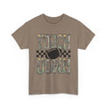 Touchdown Football Tee — Camo Lettering & Checkerboard Graphic