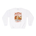 Pumpkin Spice Crewneck Sweatshirt — "Pumpkin Spice and Everything Nice" Fall Graphic