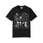Halloween Character Night T-Shirt — Cute Spooky Peanuts-Style Illustration